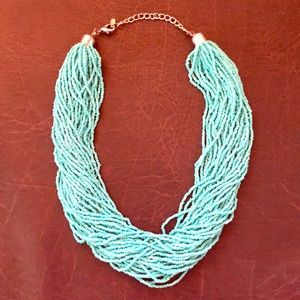 Chunky turquoise necklace, lightweight/no tangle
